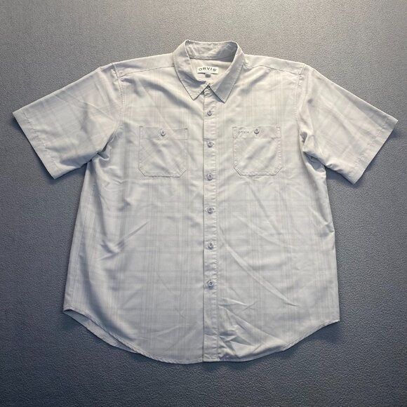 Orvis Other - Orvis Tech Work Shirt Mens Extra Large Gray Performance Short Sleeve Plaid